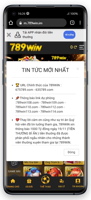 Tải app cho Android - Giao diện minh họa 